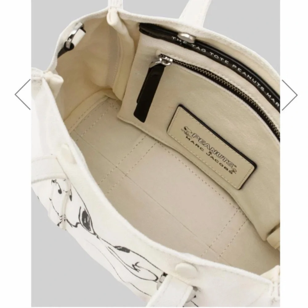 MARC JACOBS x PEANUTS Snoopy Tote Bag Medium 2 Way Open Top Japan Exclusive - Picture 5 of 17